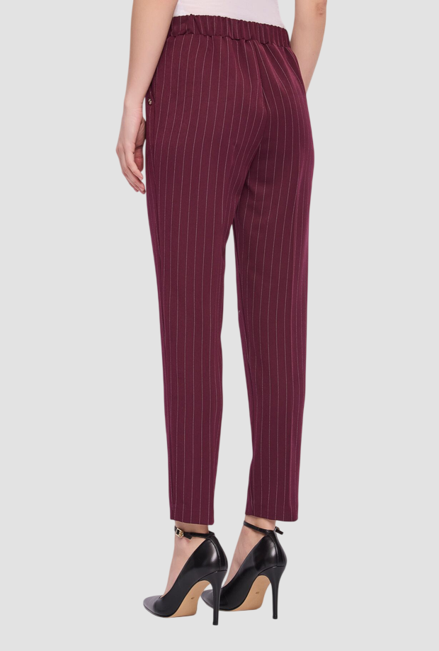 Red women's laced pants