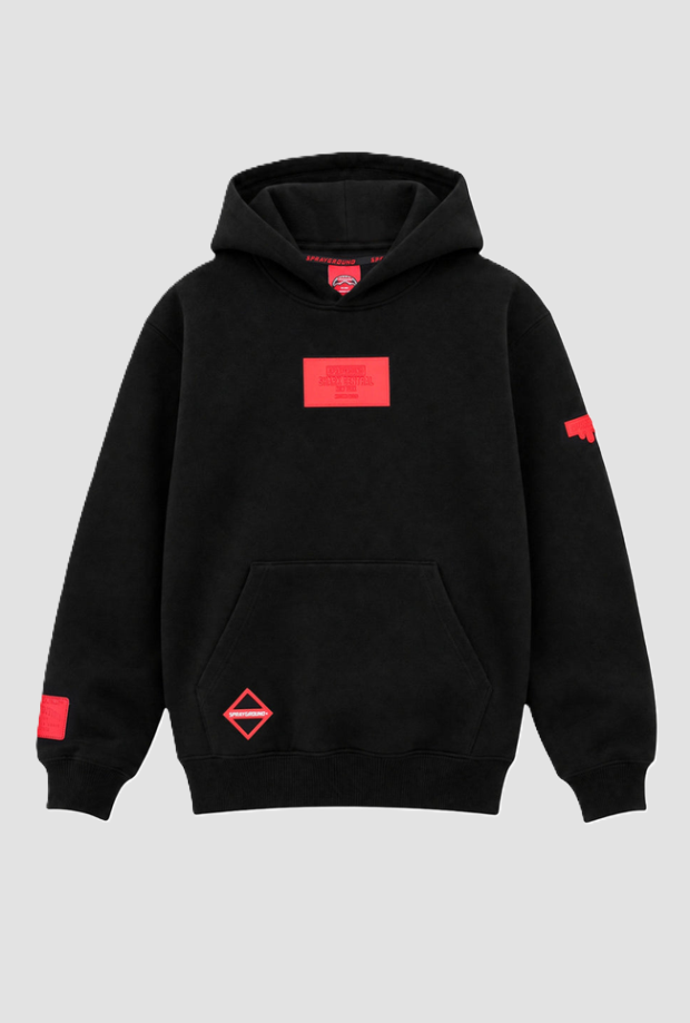 hoodie met rode pleister van zwart kind
