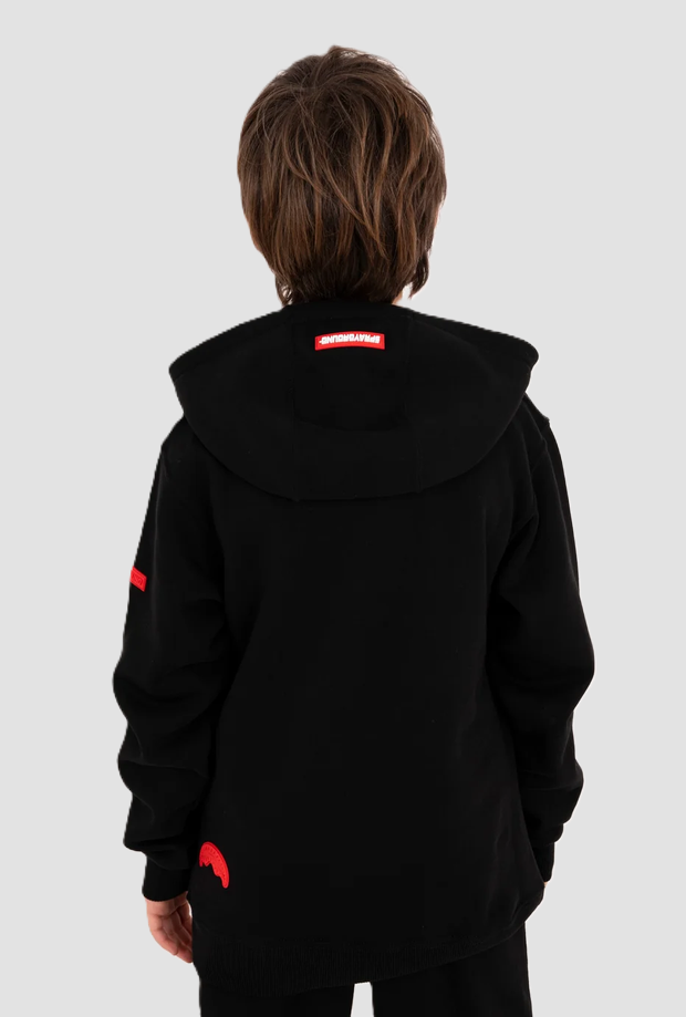 hoodie met rode pleister van zwart kind