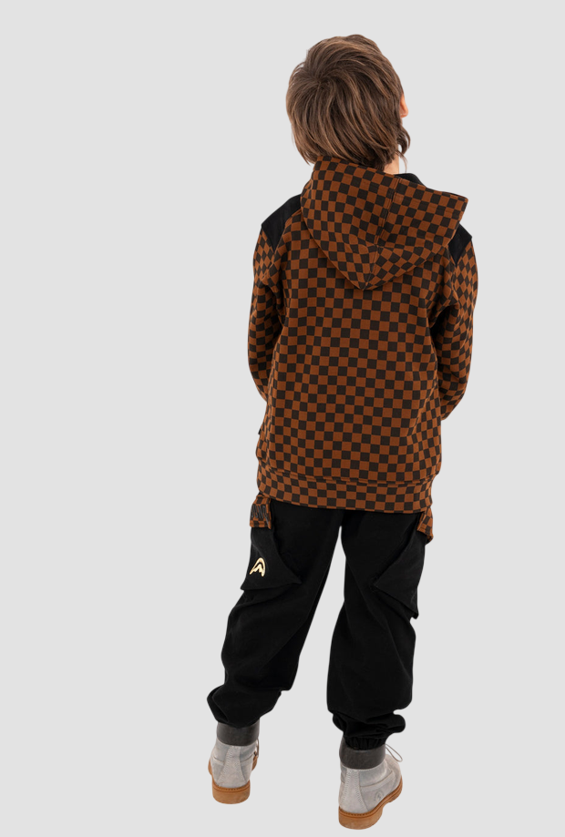 hoodie black-brown