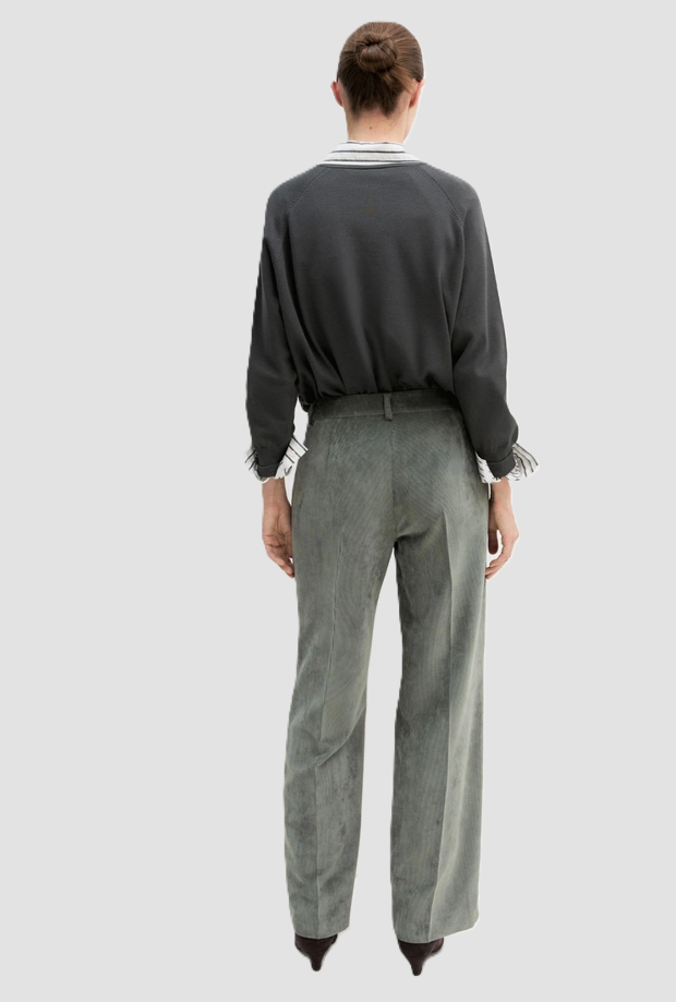 Women's regular fit velvet trousers undergrown