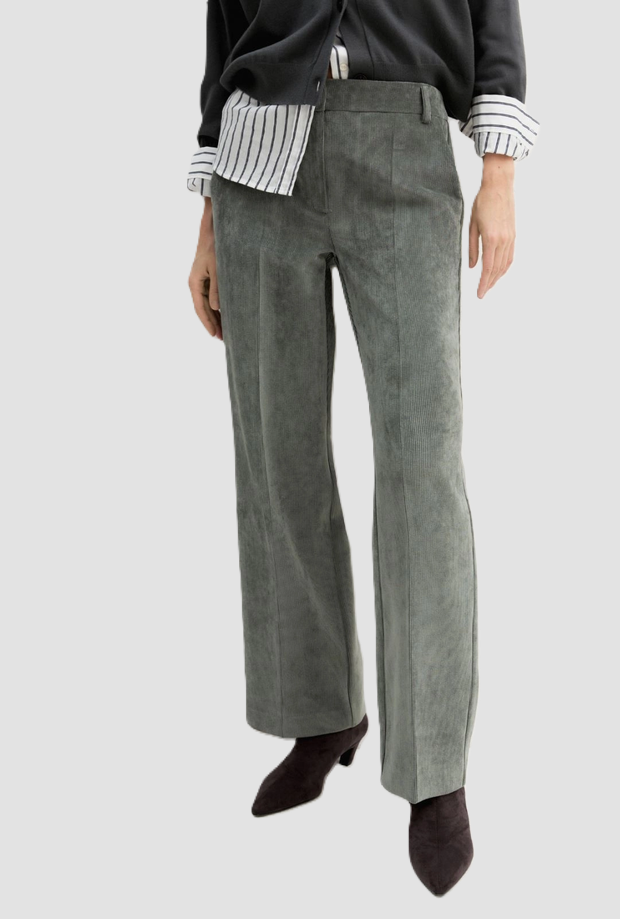 Women's regular fit velvet trousers undergrown