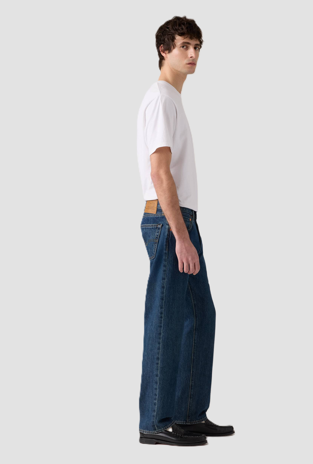 jeans straight fit man dark blue