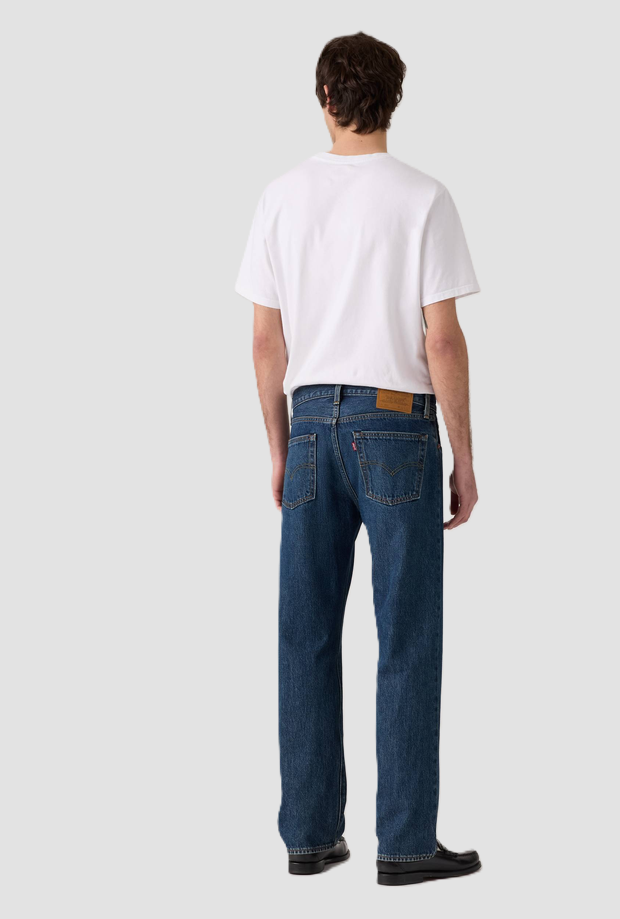 jeans straight fit man dark blue