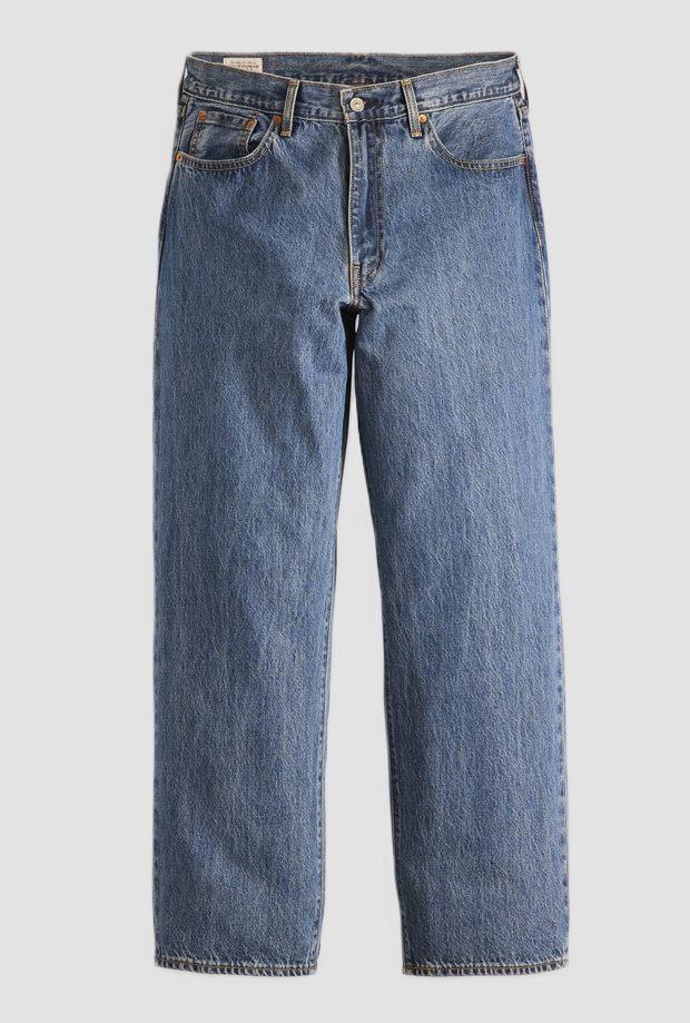jeans baggy fit man blauw medium