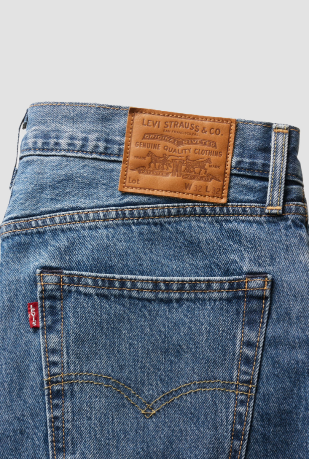 jeans baggy fit man blauw medium