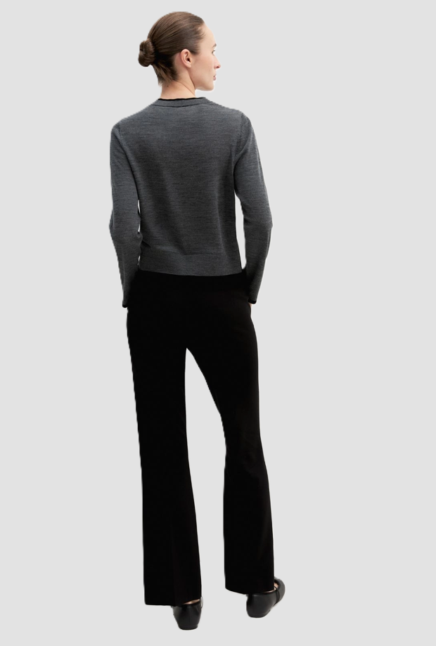 Women's slim fit trousers black