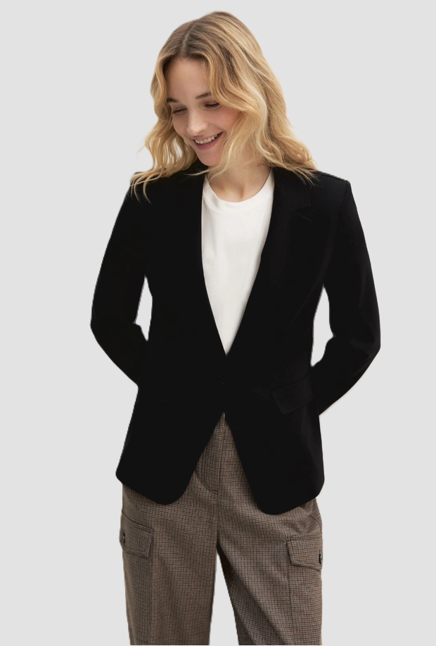 Veste semi-adhésive pour femme noire