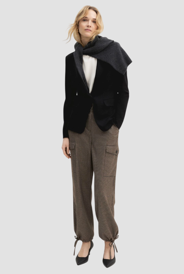 Veste semi-adhésive pour femme noire