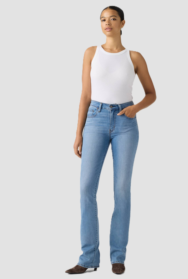 jeans bootcut woman blue medium