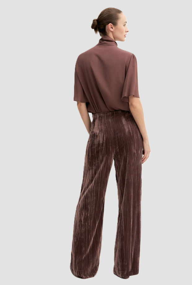 Velvet trousers woman brown
