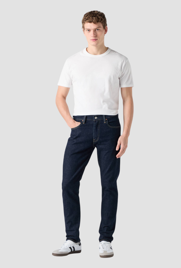 jeans low rise man dark blue