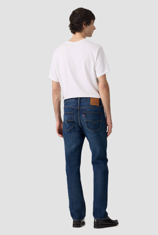 jeans straight fit man dark blue