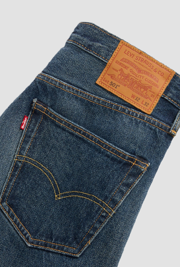 jeans straight fit man dark blue