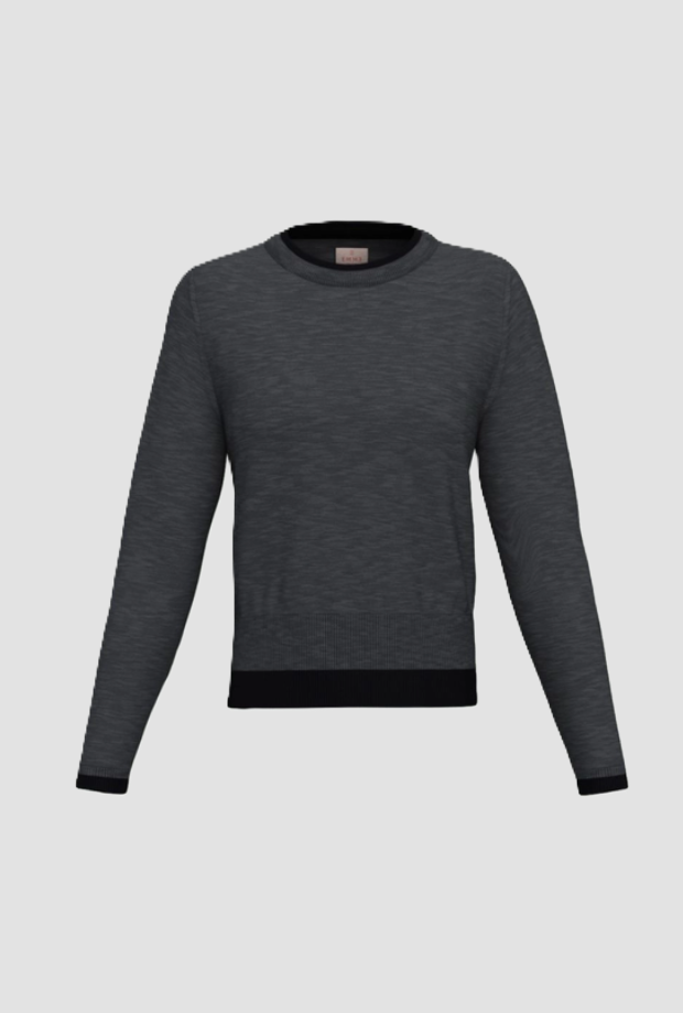 mesh in pure grey wool