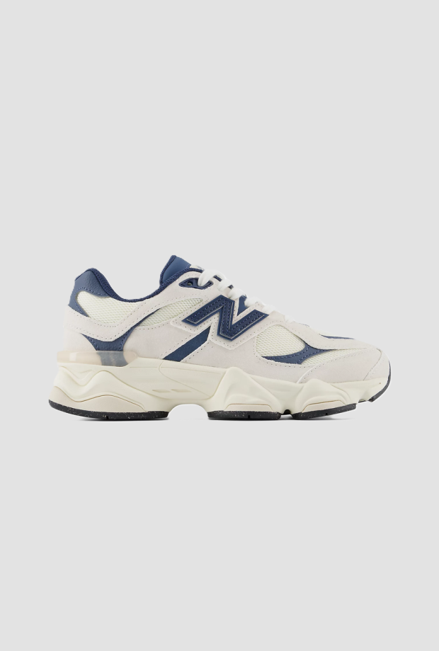 scarpe 9060 da bambino panna-blu