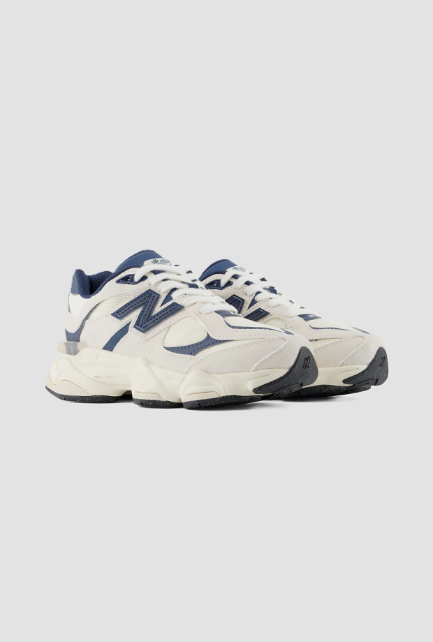 scarpe 9060 da bambino panna-blu