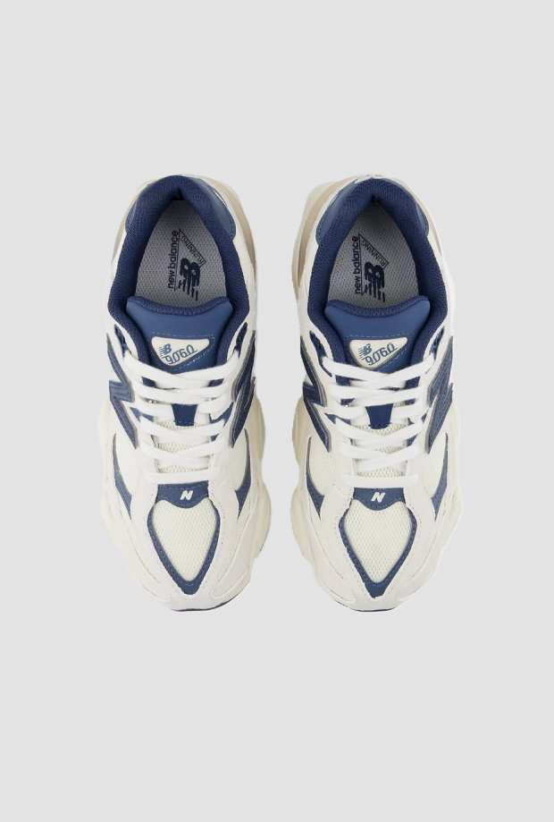 scarpe 9060 da bambino panna-blu
