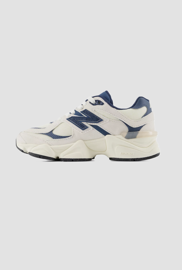 scarpe 9060 da bambino panna-blu