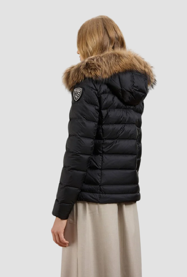duvet with fur archady woman black-beige