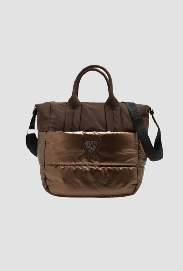 dunkelbraun unisex quilted Tasche