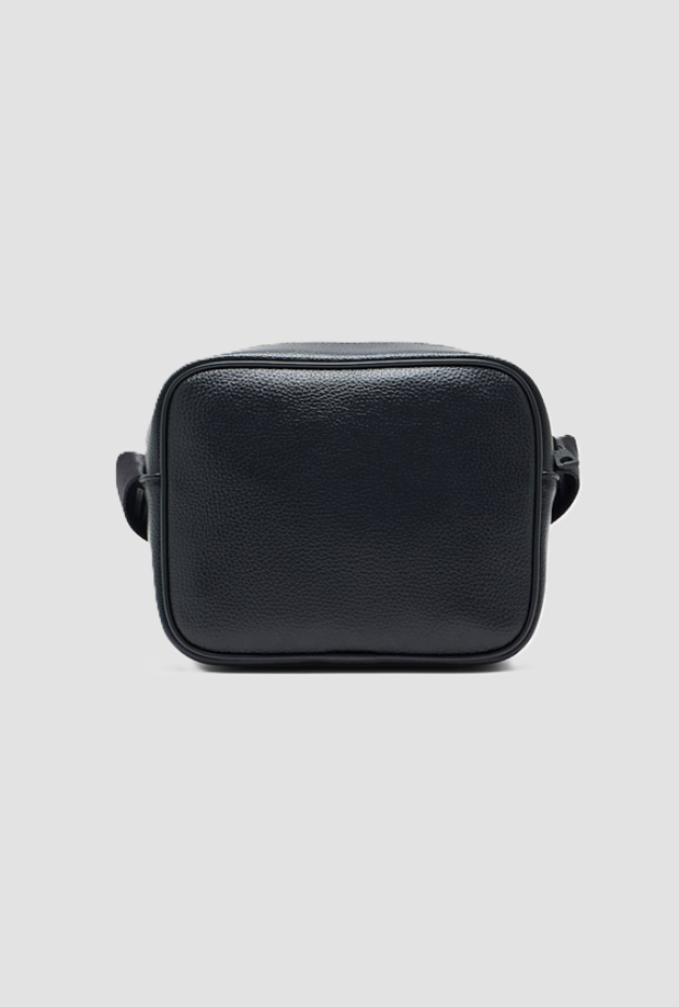sac à bandoulière avec logo en relief femme noire