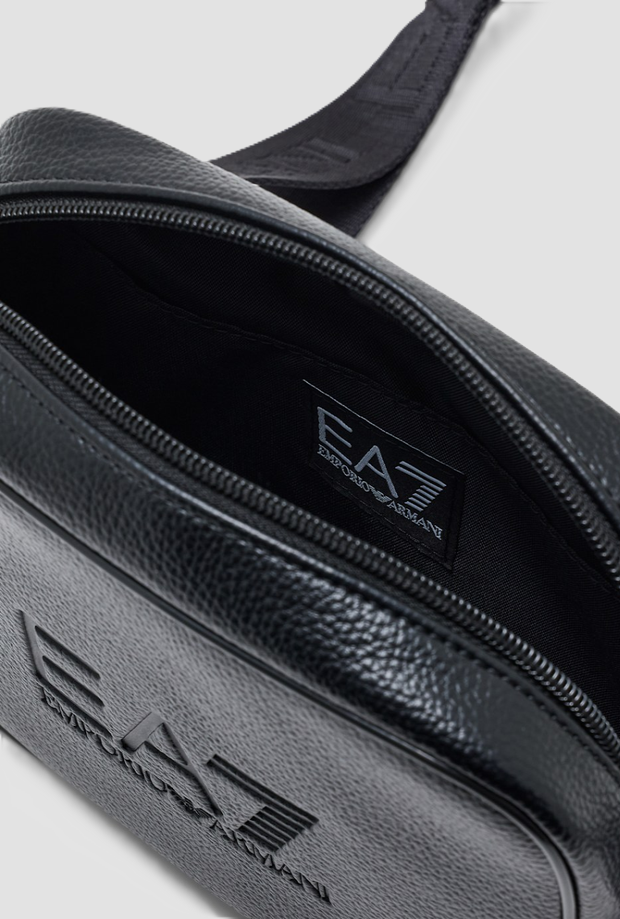 sac à bandoulière avec logo en relief femme noire