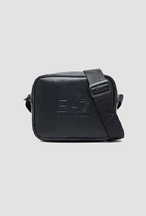 sac à bandoulière avec logo en relief femme noire