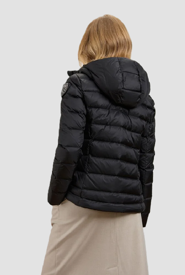 piumino charme donna nero-beige