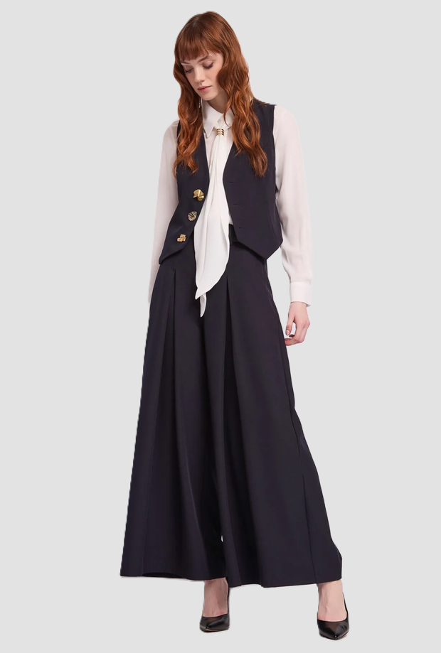 dark blue woman palace trousers