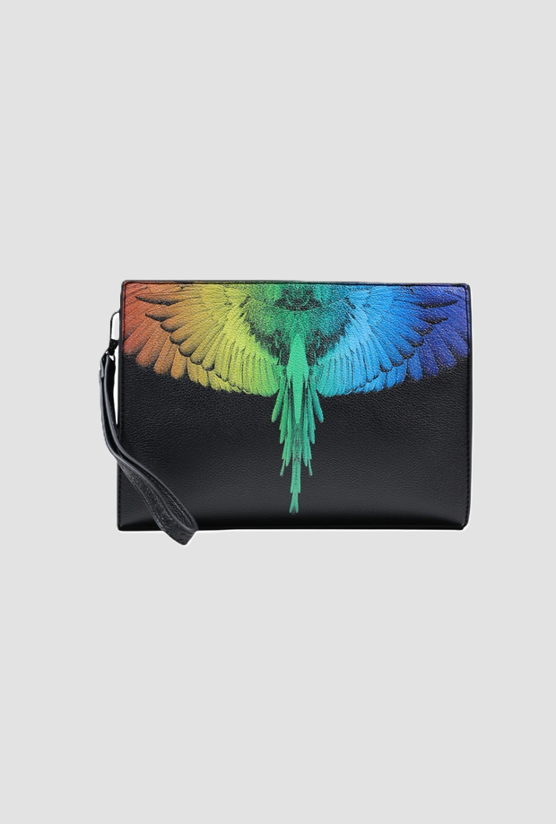 clutch rainbow wings unisex black