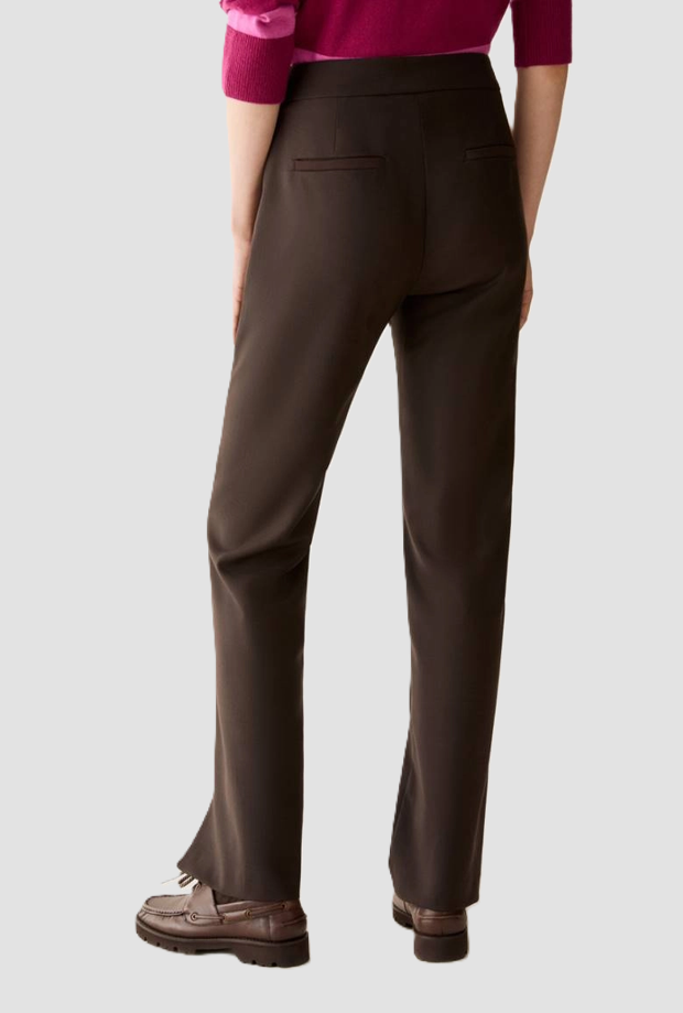 pantalone con dettagli in raso donna testa di moro