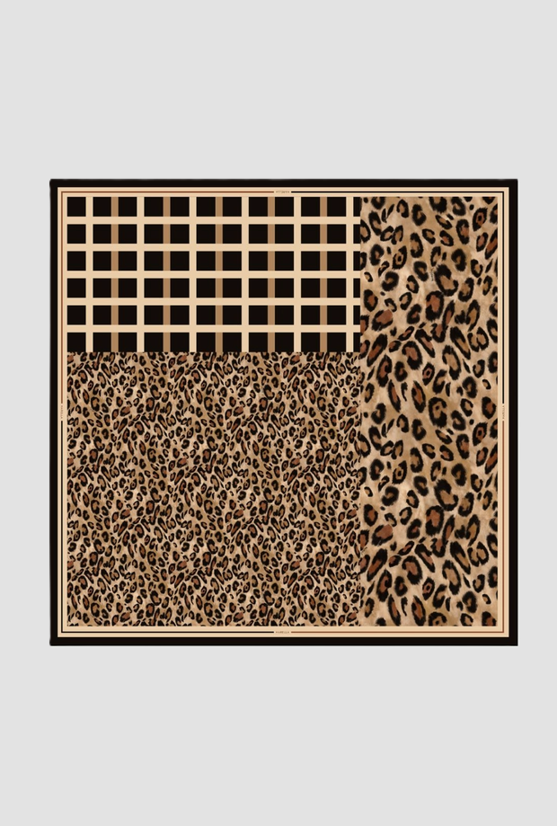 scialle con stampa animalier donna