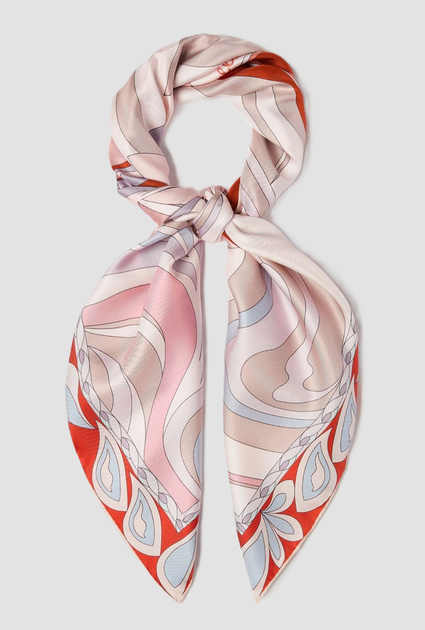 bufanda reversible rosa-orange