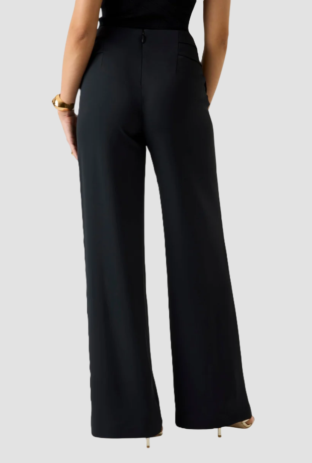 trousers wide leg woman black