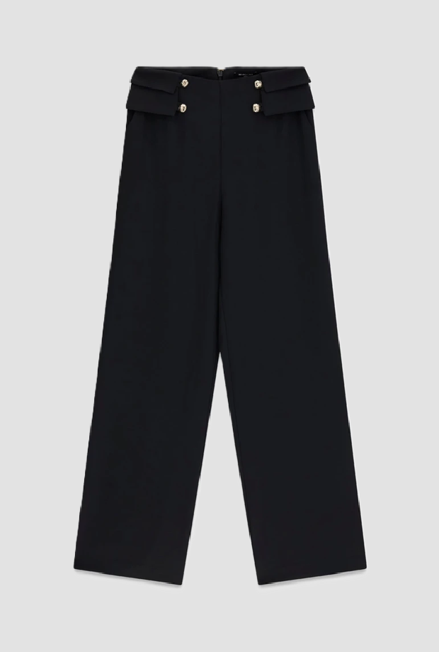 trousers wide leg woman black
