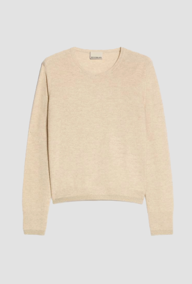 gaas met micro-paillettes vrouw beige