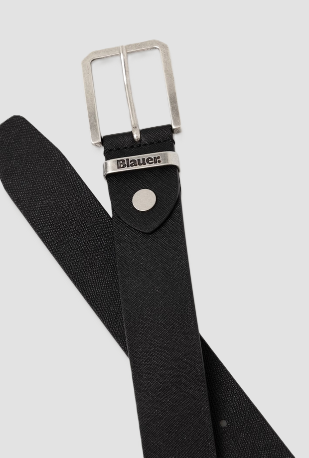 ceinture en vrai cuir noir homme