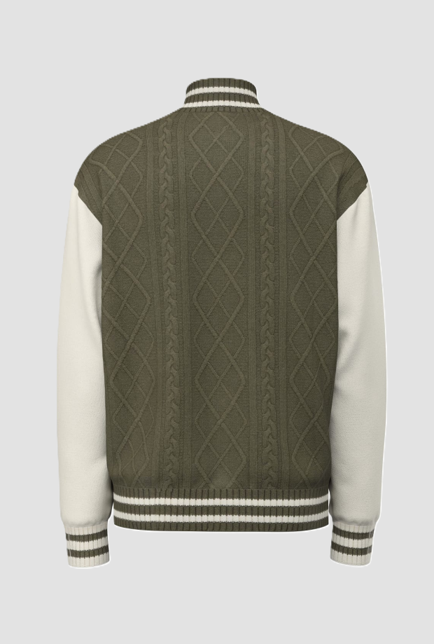 suéter con cremallera hombre verde