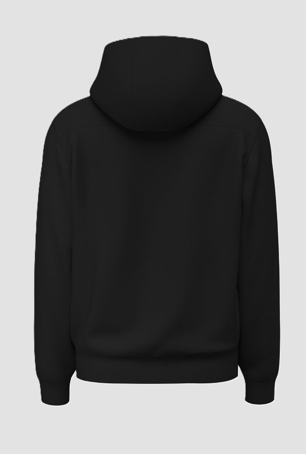 hoodie met rits en zwarte man capuchon