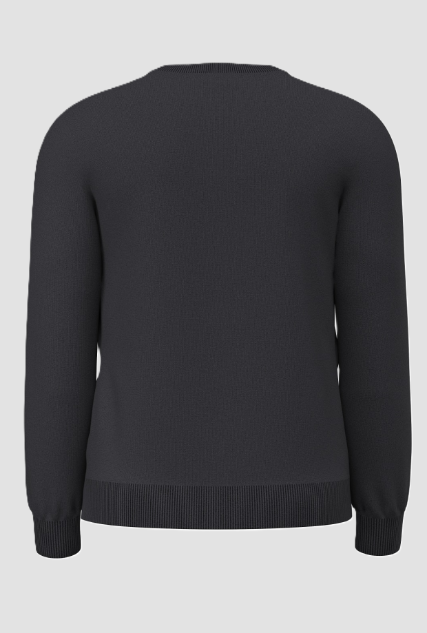 men's knitted collar black