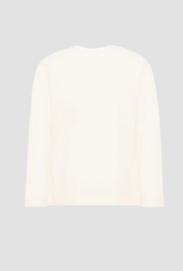t-shirt con stampa bambina panna