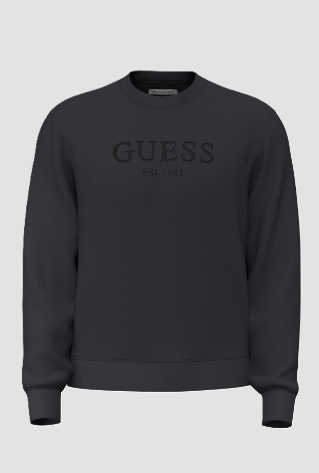 Sweat col rond avec logo homme noir