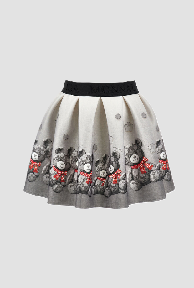 Teddy grey girl skirt