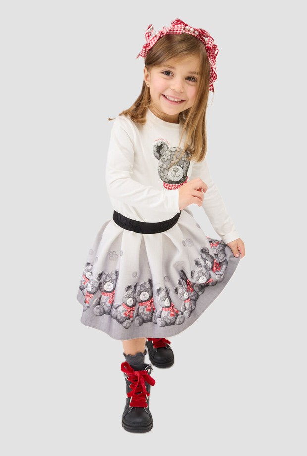 Teddy grey girl skirt