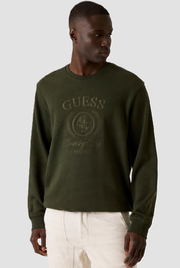 Crewneck sweatshirt man green