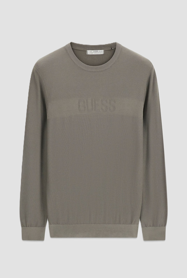 pull avec logo homme gris