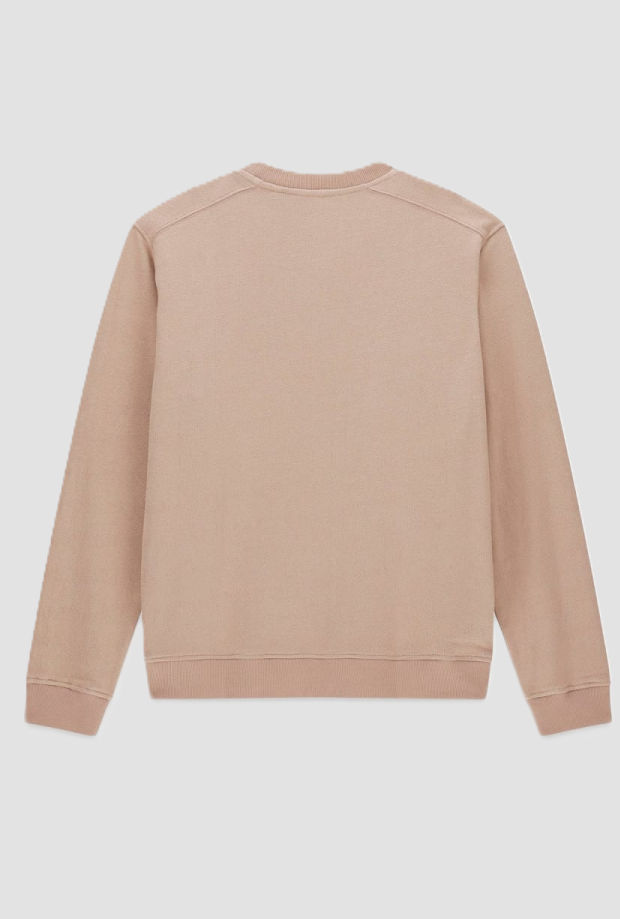Camiseta Crewneck hombre beige