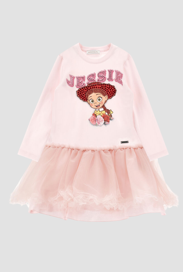 jurk met print jessie oud roze meisje