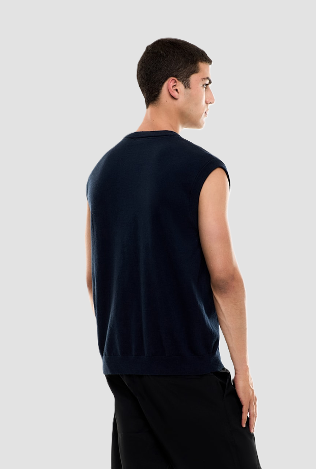 golf vest pro man navy blue